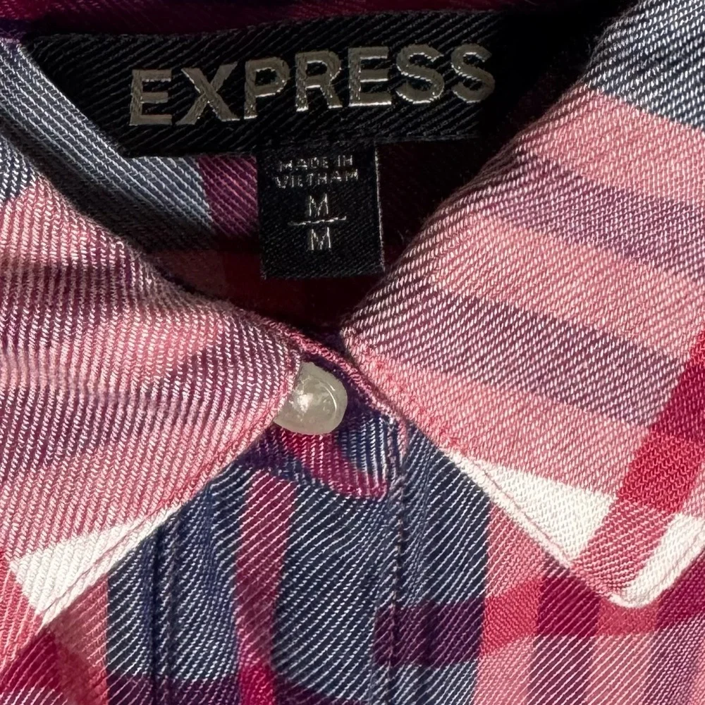 Express Plaid Button-Down Shirt - Picture 8 of 9